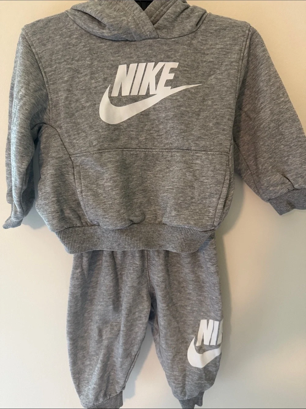 Nike Kids Gray Heather Sweatshirt & Joggers Set